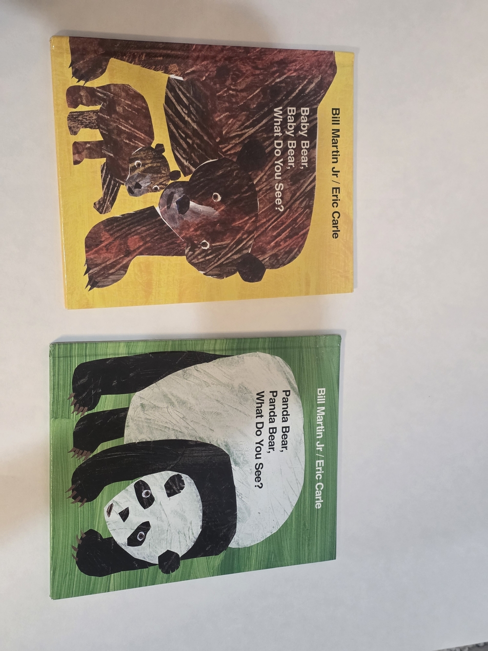 Set of 2 Eric Carle Baby/Panda Bear Board Books - Yellow & Green
